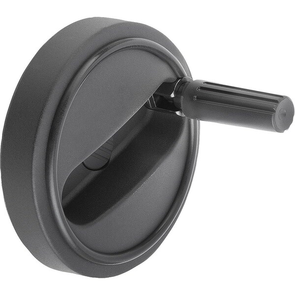 Kipp Handwheel D1=100, Reamed Hole D2=10H7, Size:2, Thermoplastic, Comp:Thermoplastic, Safety Grip K0259.210010 - main